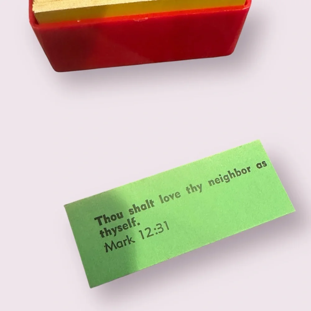 Vintage Red Children's Memory Verses Box 